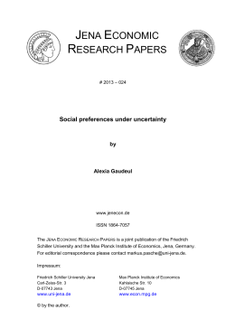 Social preferences under uncertainty
