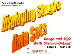 06 Range and IQR with Stem-and