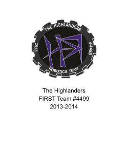 The Highlanders FIRST Team #4499 2013-2014
