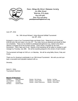 Paws Along the River Humane Society 212 Elm Street Warren, PA