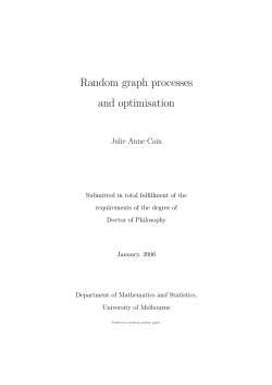 Random graph processes and optimisation