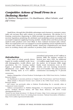 Competitive Actions of Small Firms in a Declining Market