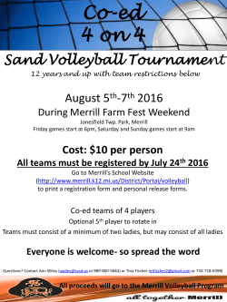 Merrill Volleyball Program Fundraiser