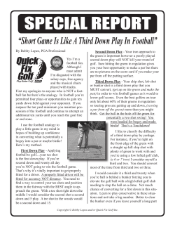 Golf Short Game Like Football