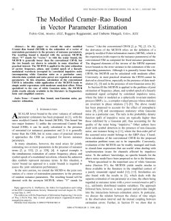 The Modified Cramer-Rao Bound In Vector Parameter Estimation