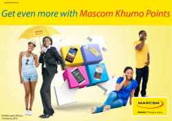 Get even more with Mascom Khumo Points