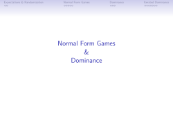 Normal form and dominance