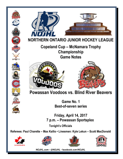 Powassan Voodoos vs. Blind River Beavers