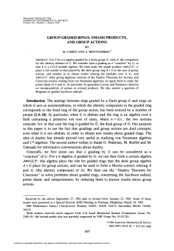 GROUP-GRADED RINGS, SMASH PRODUCTS, AND GROUP