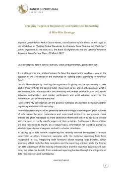 Bringing Together Regulatory and Statistical Reporting: A Win