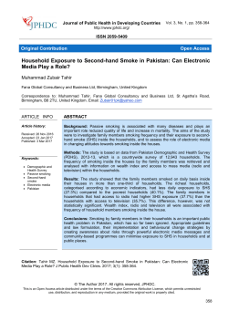 Household Exposure to Second-ha Media Play a Role? posure to