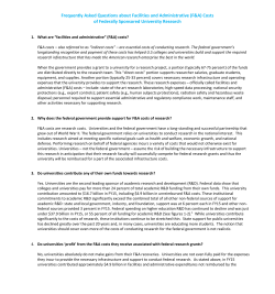 Frequently Asked Questions about Facilities and Administrative