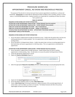 Appointment Cancellation and Rescheduleding