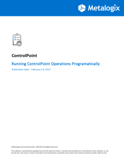 Running ControlPoint Actions Programmatically