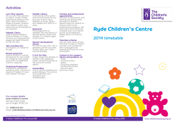 Ryde Children`s Centre - The Children`s Society