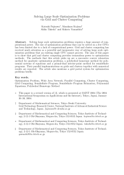 Solving Large Scale Optimization Problems via Grid and Cluster