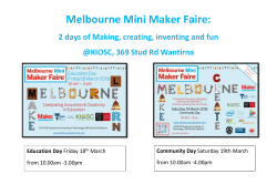 Melbourne Mini Maker Faire Highlights