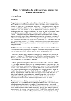 Switchover to DAB: the worst system at the worst possible time, and