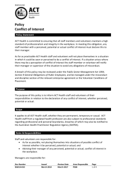 Conflict of Interest Policy