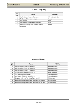 CLASS &ndash; Play Way CLASS &ndash; Nursery