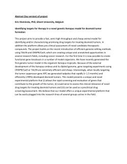 LAY VERSION OF ABSTRACT - Desmoid Tumor Research