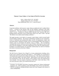 Masonry Veneer Failure: A Case Study of Wall Tie Corrosion