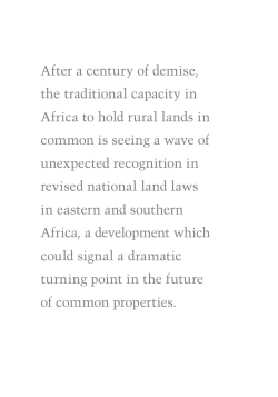 After a century of demise, the traditional capacity in Africa to hold