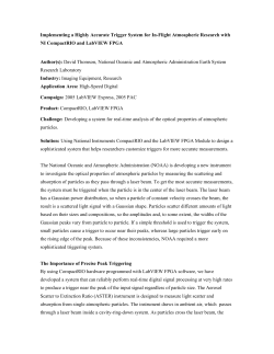 Implementing a Peak Detecting Trigger System Particle Counter w