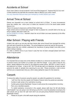 Accidents at School Arrival Time at School After School / Playing