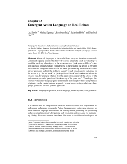 Emergent Action Language on Real Robots