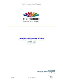 XtraView - Installation Manual