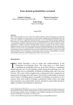 Firm default probabilities revisited