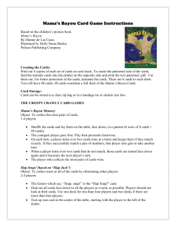 Mama`s Bayou Card Game Instructions