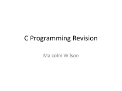 C Programming Revision