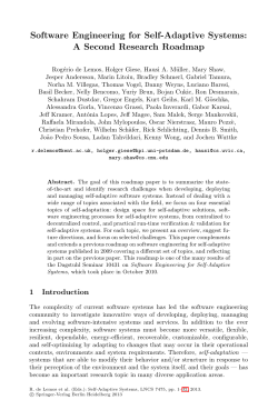 Software Engineering for Self-Adaptive Systems