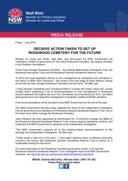 Decisive action taken to set up Rookwood for the future