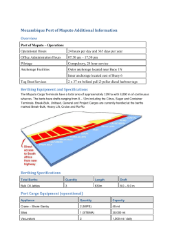 Mozambique Port of Maputo Additional Information
