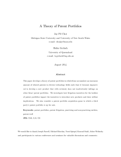 A Theory of Patent Portfolios