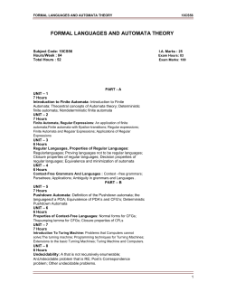 formal languages and automata theory