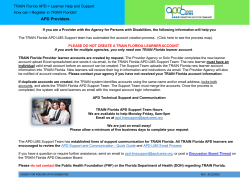 How can APD Providers Register in TRAIN Florida?