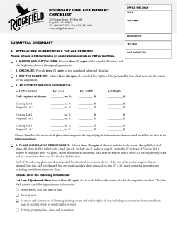 boundary line adjustment checklist