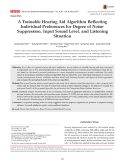 A Trainable Hearing Aid Algorithm Reflecting Individual Preferences