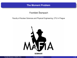 The Moment Problem - users.fit.cvut.cz