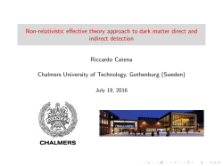 Non-relativistic effective theory approach to dark matter direct and