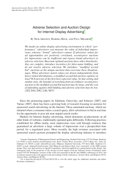 Adverse Selection and Auction Design for Internet