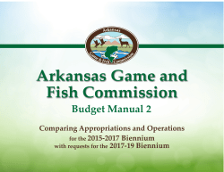 Game and Fish Commission - Arkansas General Assembly