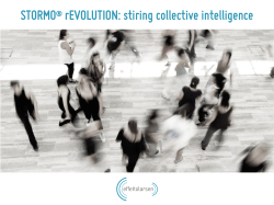 STORMO&reg; rEVOLUTION: stiring collective intelligence