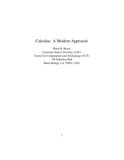 Calculus: A Modern Approach