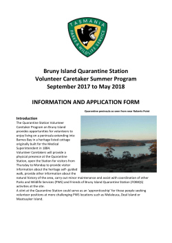 About Bruny Island Quarantine Station