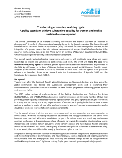 Transforming economies, realizing rights: A policy agenda to
